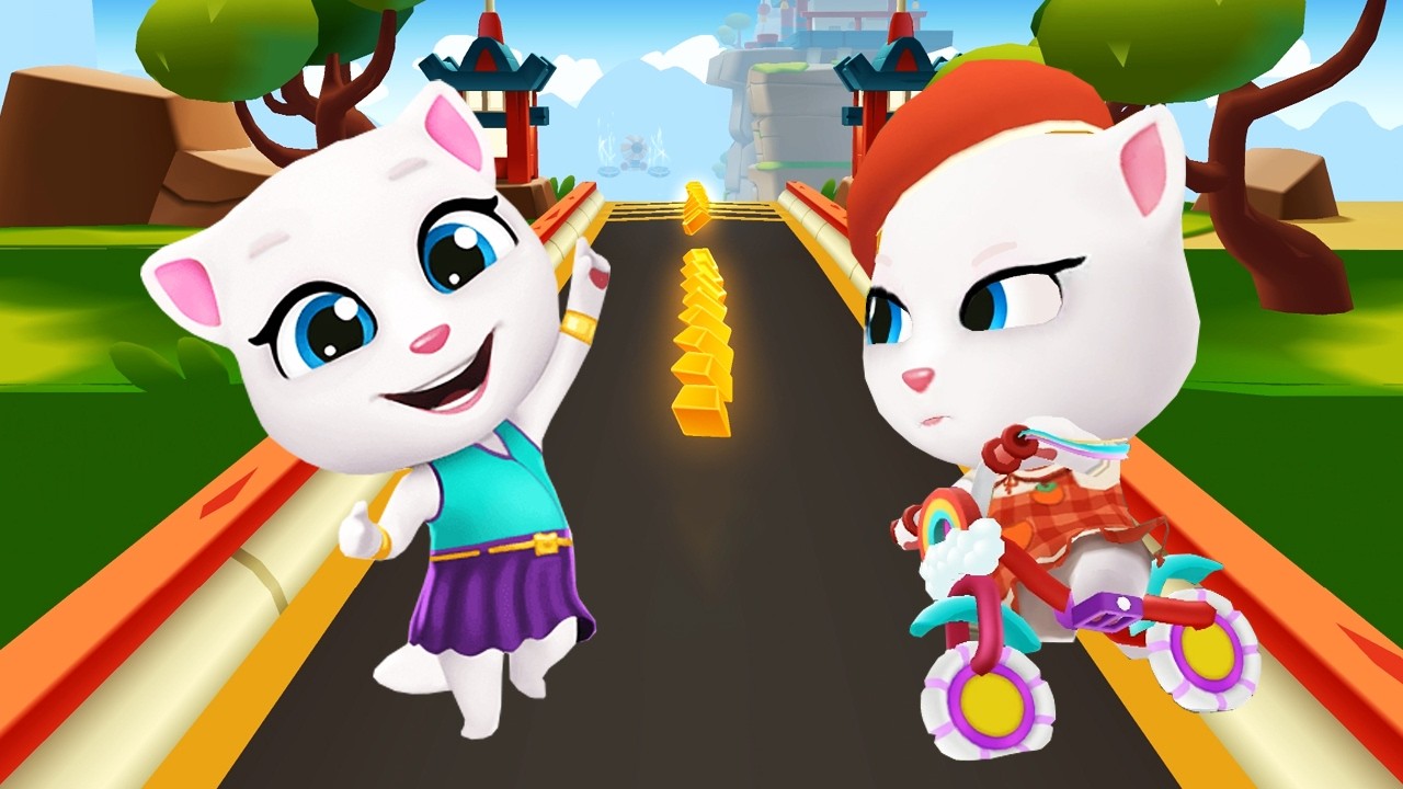 Persimmon Angela Gold Run Vs Neon Angela Gold Run - Talking Tom Gold Run