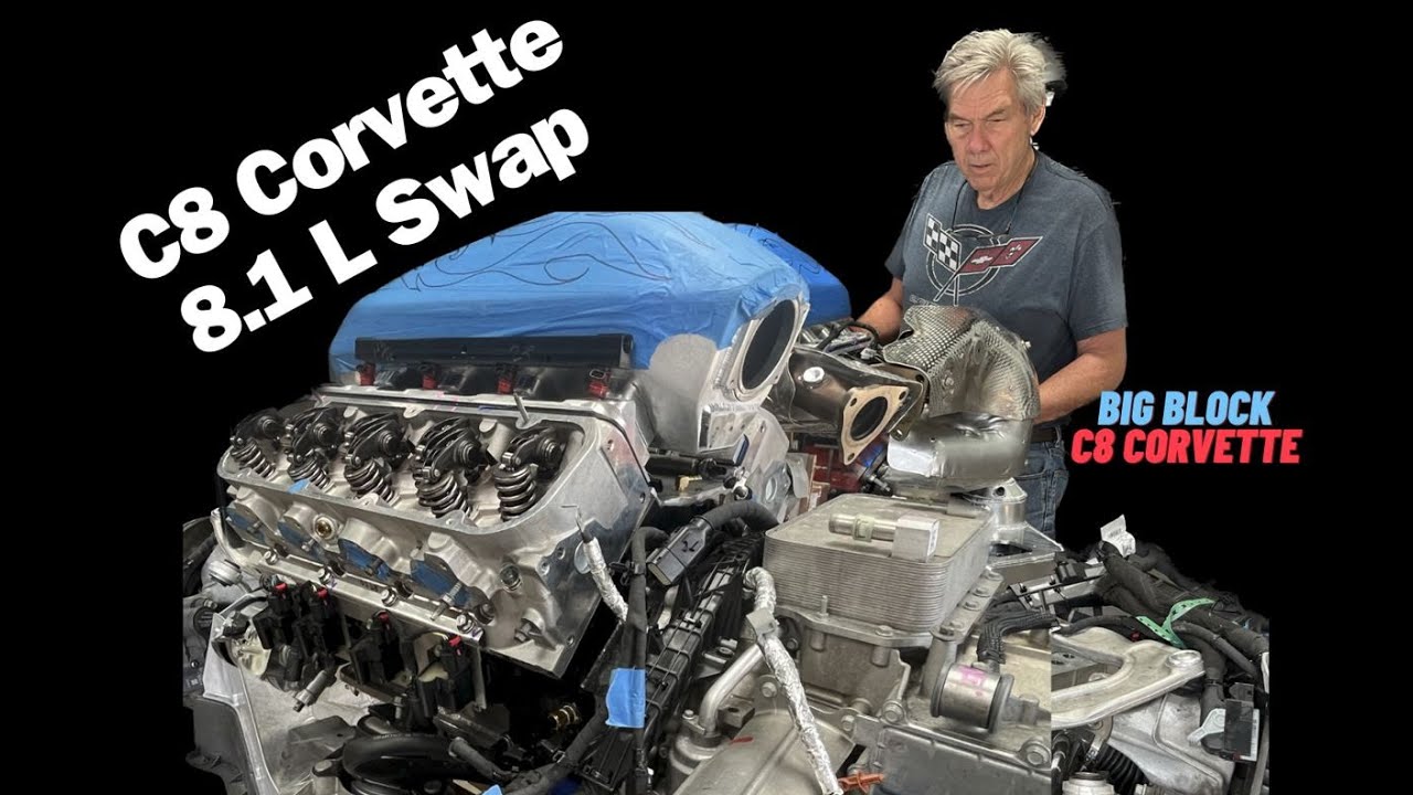 Первый в мире свап двигателя Big Block 8.1L на C8 Corvette