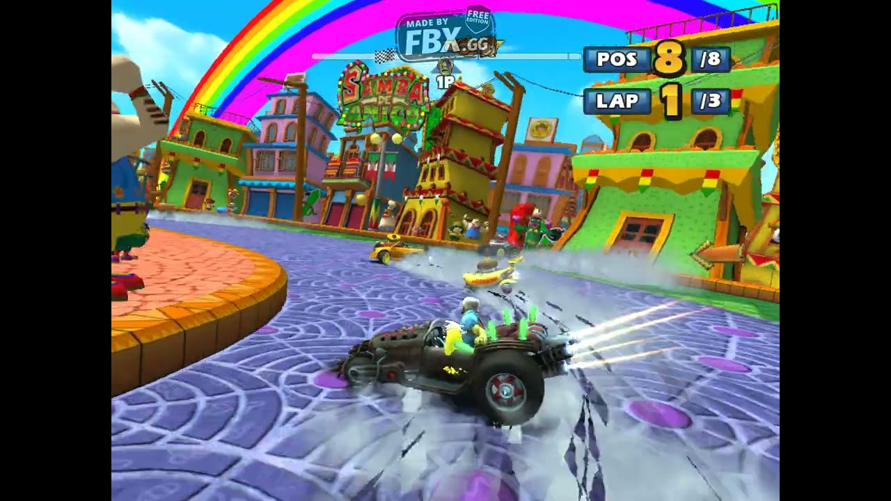 Sonic & Sega All Stars Racing: All Tracks on 3 Laps with Zobio and Zobiko