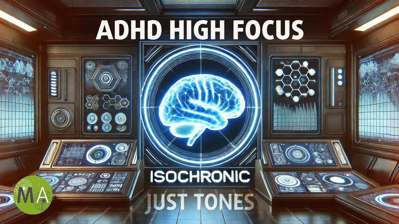 ADHD High Focus Support | Just Isochronic Tones | Deeper Softer Tones