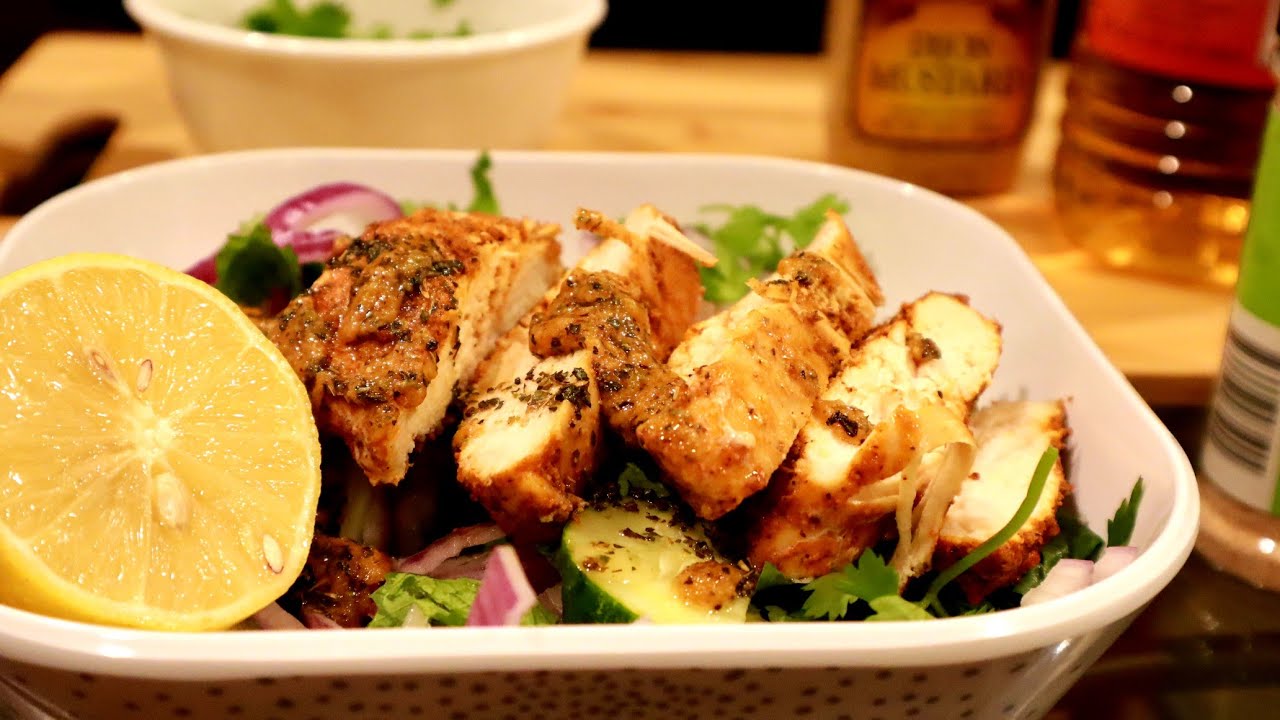 Grilled Chicken Salad #cookingbyelsa #salad #chicken #grilled #homelyrecipes #freshsalad #easysalad