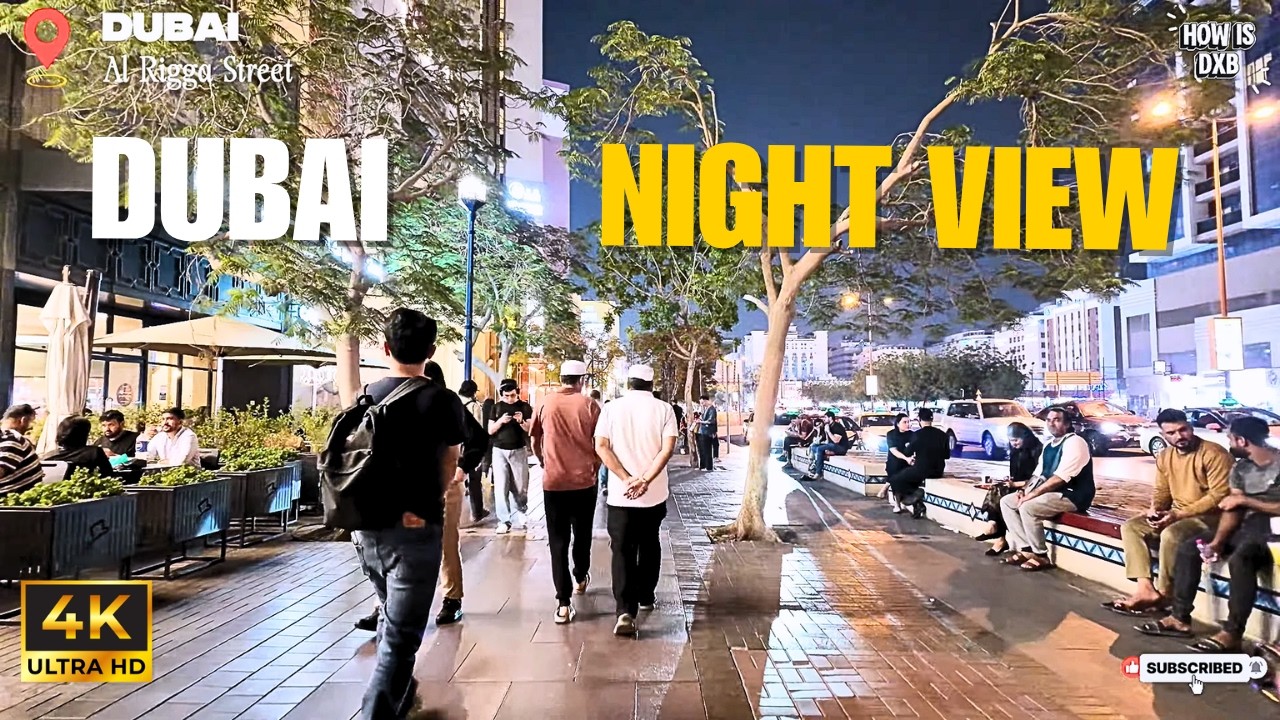 Dubai 4K Walking Tour 🇦🇪 Al Rigga Street Deira | Nightlife, Restaurants & Street Life