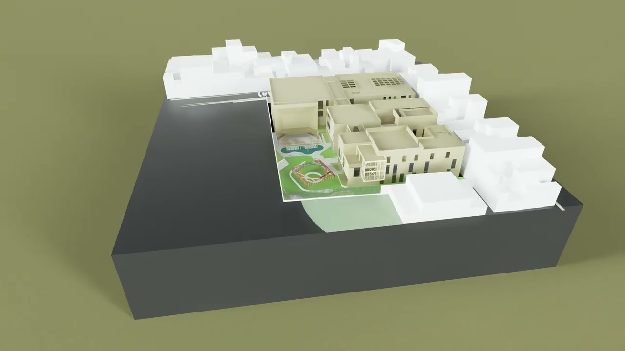 Maqueta del Proyecto en el Entorno Inmediato 1:250