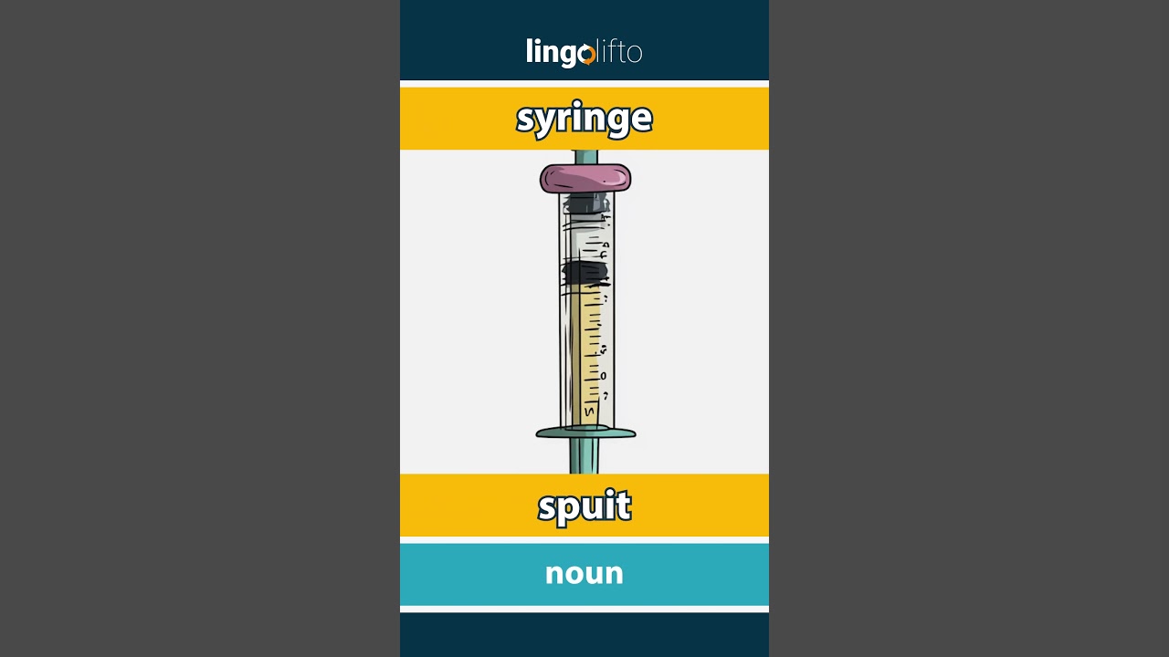 🇬🇧🇳🇱 syringe - spuit : learn English : laten we Engels leren : vocabulary builder