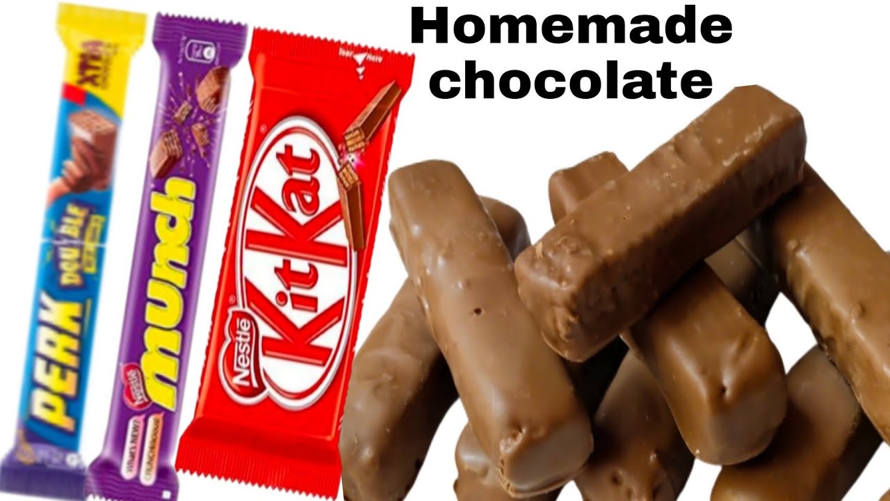 How To Make KitKat / Munch / Perk At Home | Homemade Wafers Chocolate | Homemade Chocolate Recipe |