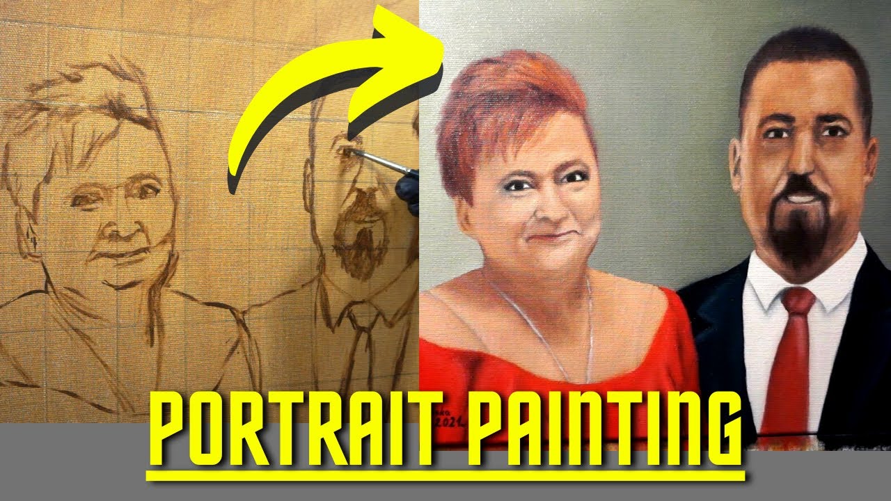 Time Lapse Oil Painting Portrait | MALOWANIE PORTRETU ZE ZDJĘCIA | Farby olejne na pł&oacute;tnie