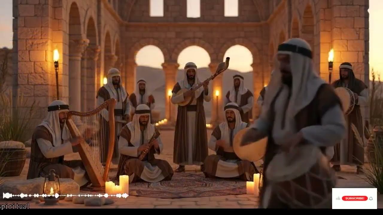 Cánticos De Los Levitas En Jerusalén Con Shofar E Instrumentos Santos Para Honrar A Adonai
