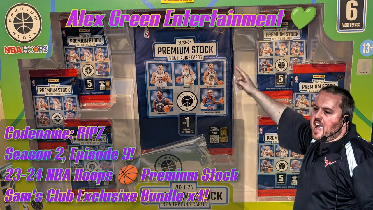 Codename: RIPZ Episode 9! 23-24 NBA Hoops Premium Stock Sams Club Exclusive Bundle x4!