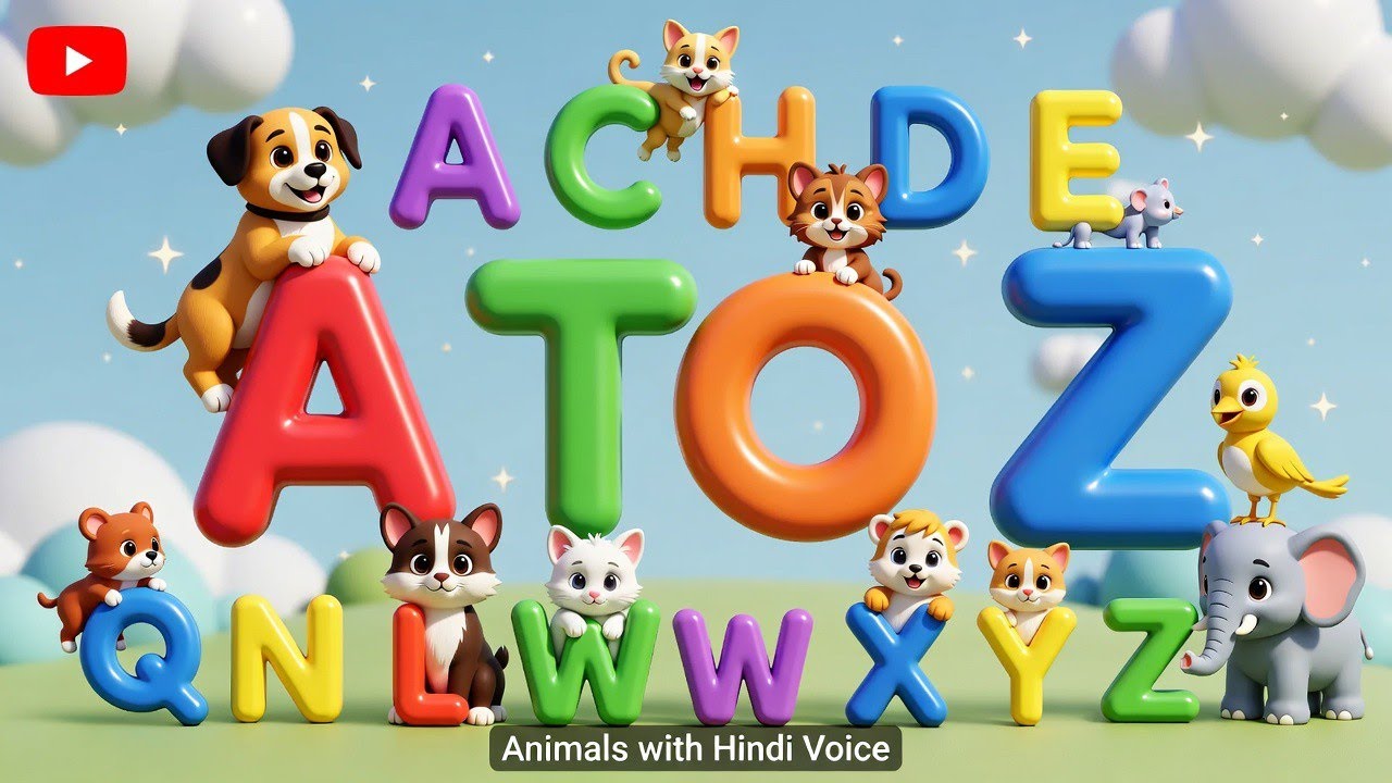 A to Z Alphabet with Animals in Hindi 🐾 | ABC Learning for Kids 