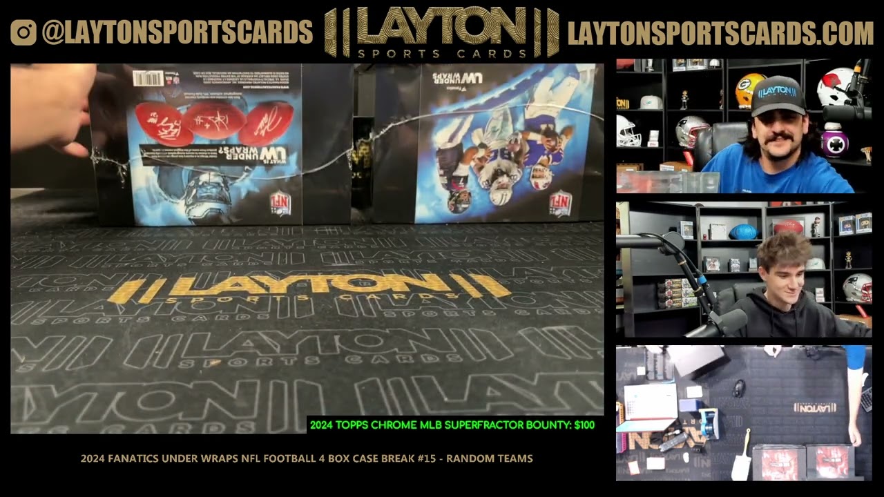 2024 Fanatics Under Wraps NFL Signed Official Football 4 Box Case Break #15