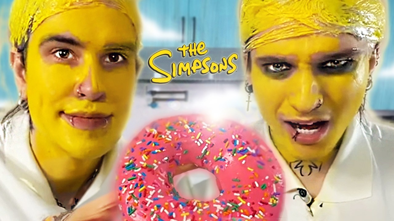 Jake & Johnnie Turn Into Simpsons To Eat This Giant Donut