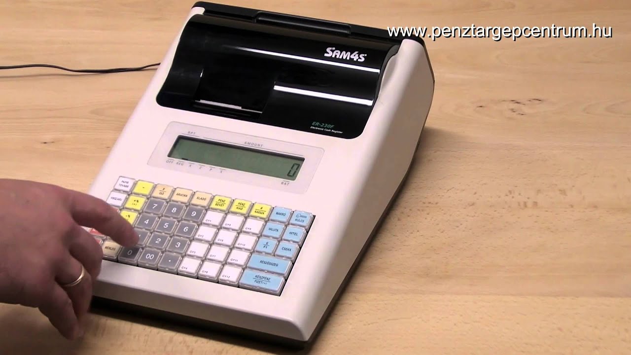 Pénztárgép tippek - Sam4s ER230.MP4