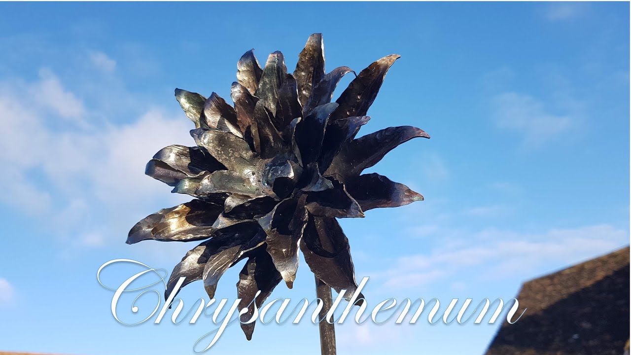 Hand Forged Metal Flower From Ebay Blanks - Chrysanthemum