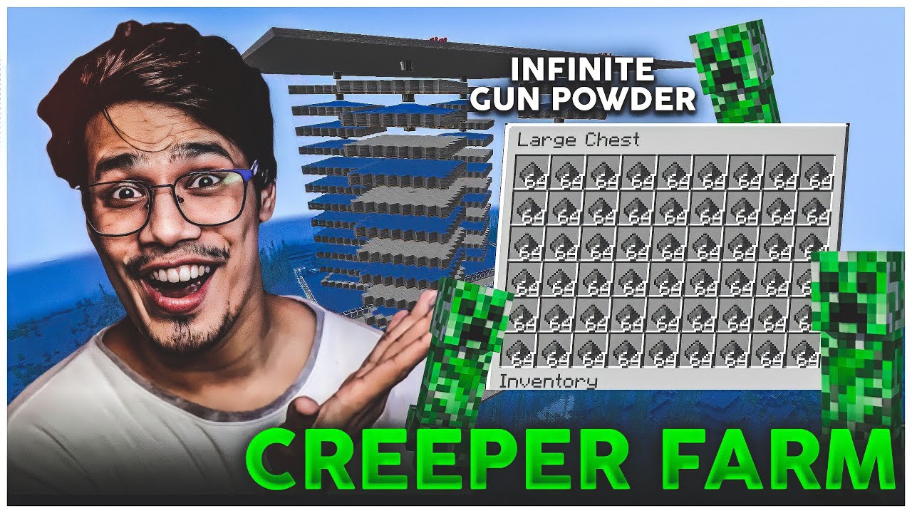 I Made Infinite Gunpowder Farm | Creeper Farm | MINECRAFT GAMEPLAY #26  @1HPLIVE @1HPOG
