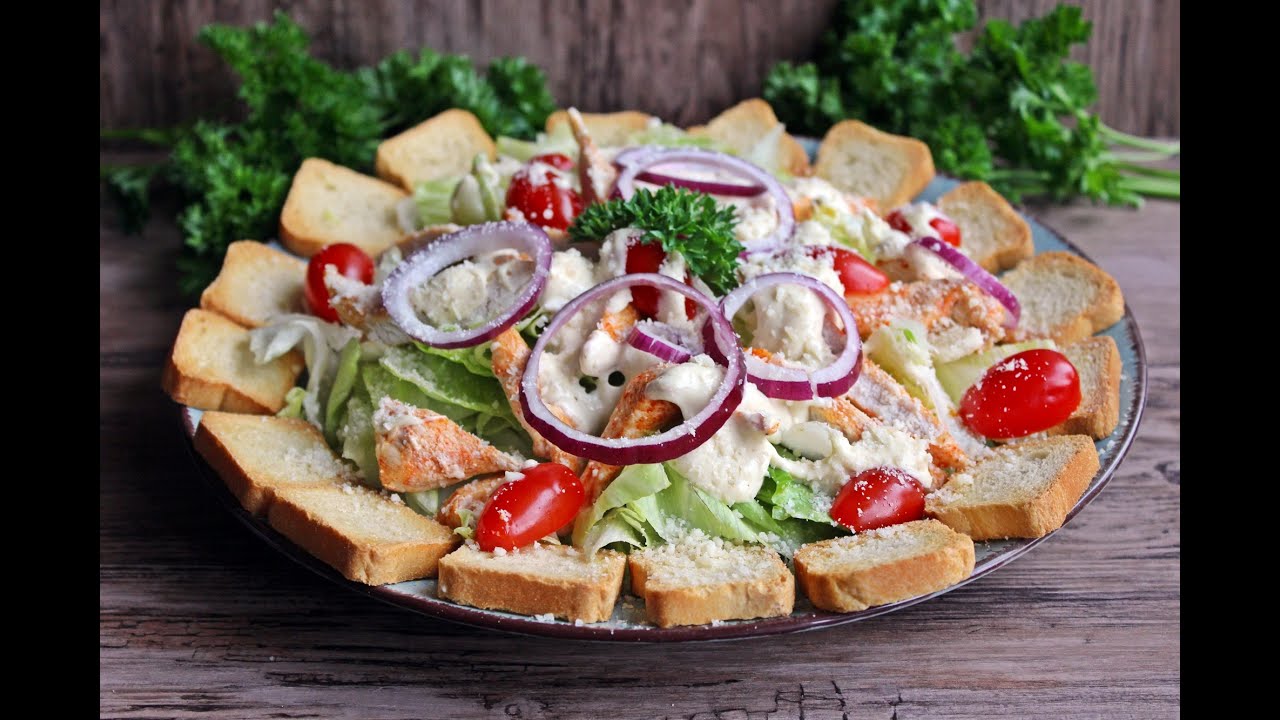 SAŁATKA CEZAR #salad #diner #sałatka #cooking