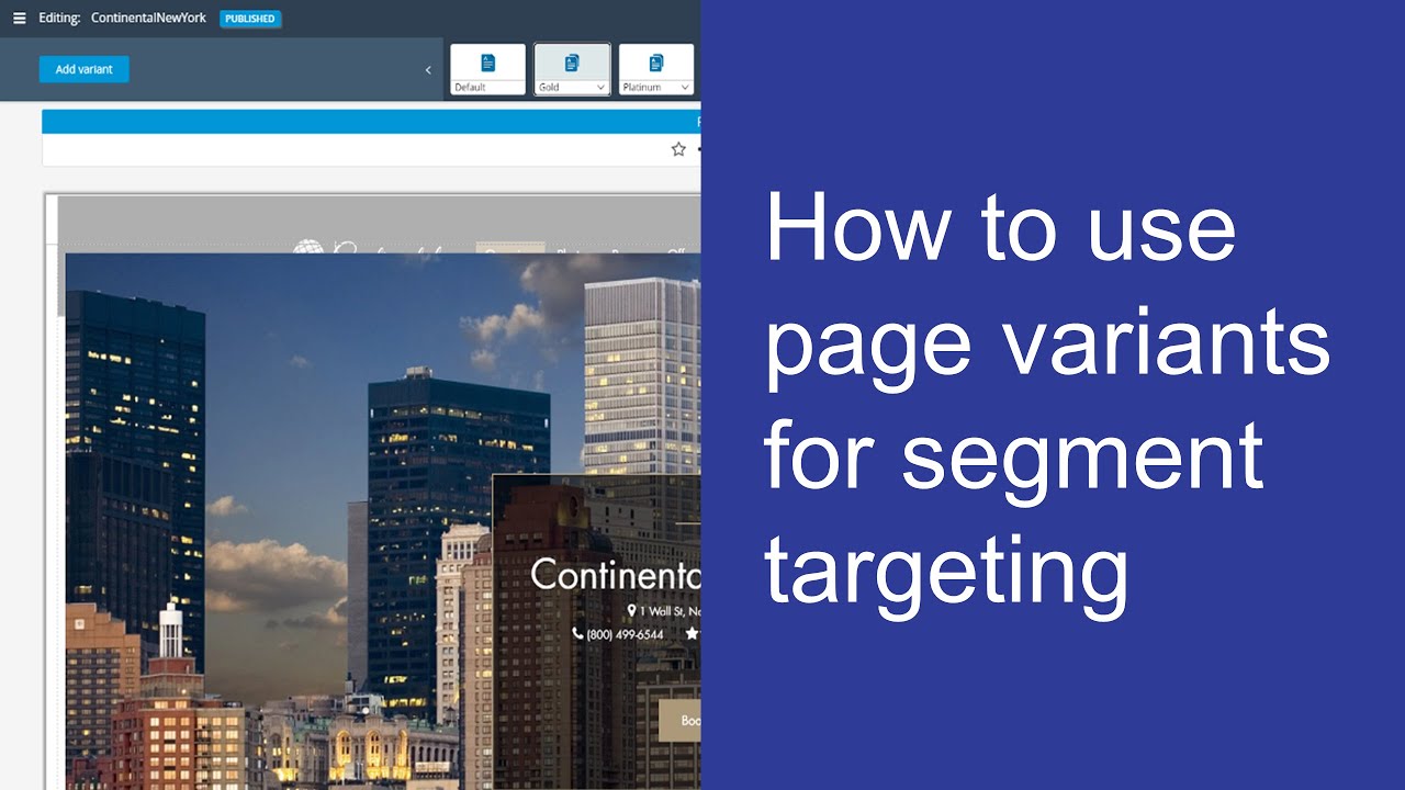 How to use page variants for segment targeting | OpenText&trade; Web CMS