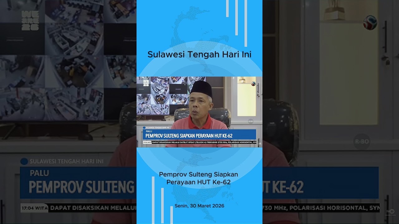STHI - Pemprov Sulteng Siapkan Perayaan HUT Ke-62 - Sulawesi Tengah Hari Ini #tvrisulteng #news