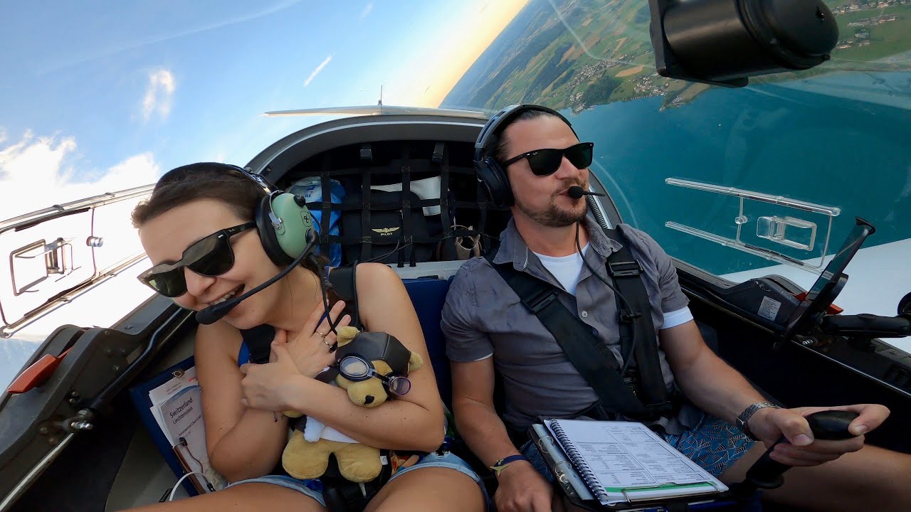 VFR FLIGHT WITH BATHING FUN | BIRRFELD (LSZF) - NEUCHÂTEL (LSGN) HK36 SUPER DIMONA