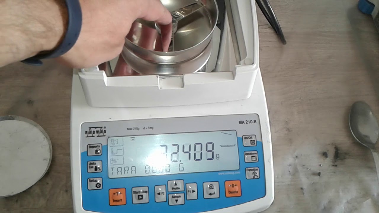 Sušící váha Radwag MA 210.R - problém