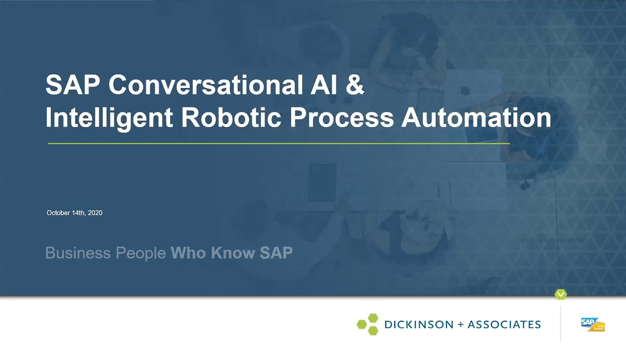 [WEBINAR] Automate Your Intelligent Enterprise with SAP Conversational AI and SAP Intelligent RPA