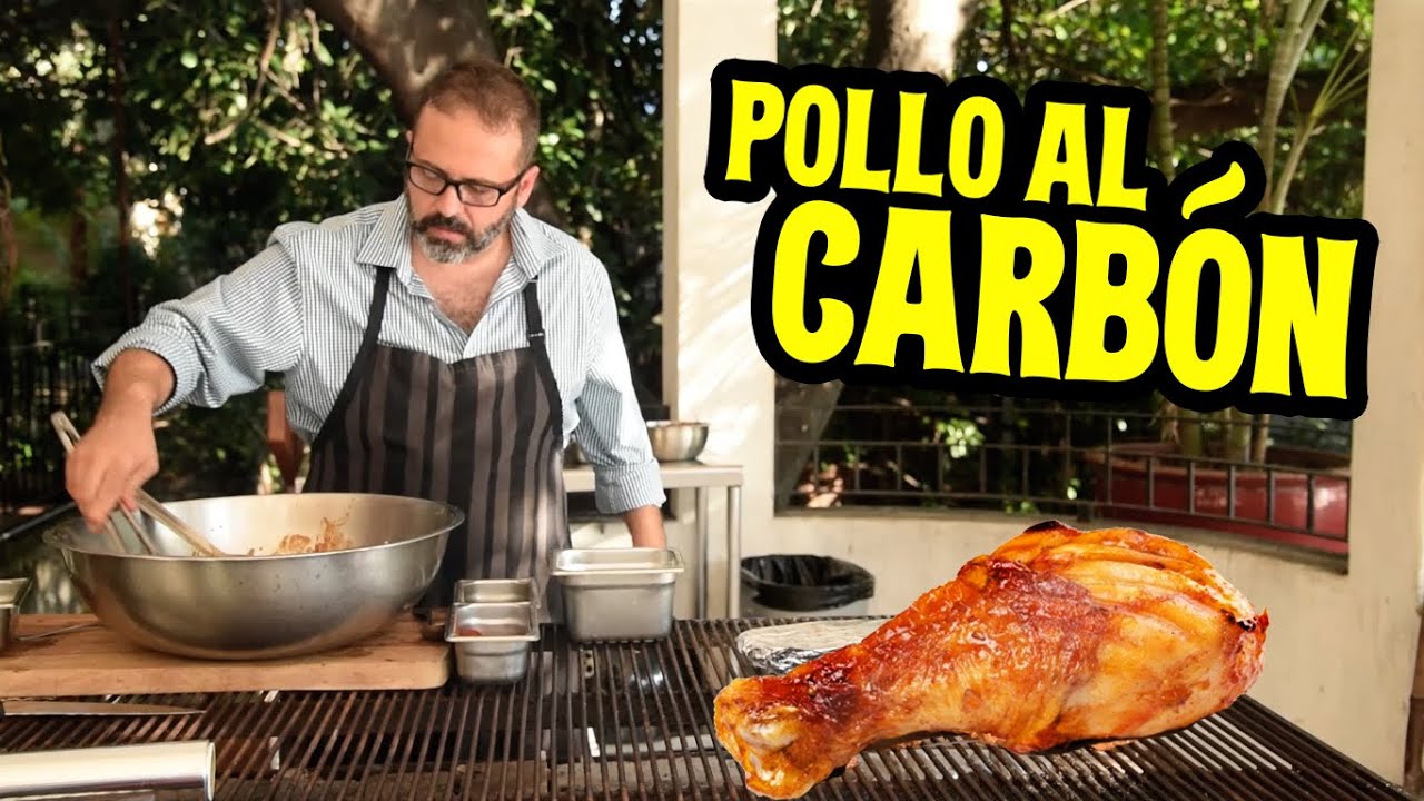 Como hacer pollo asado al carbón - Chef Diego