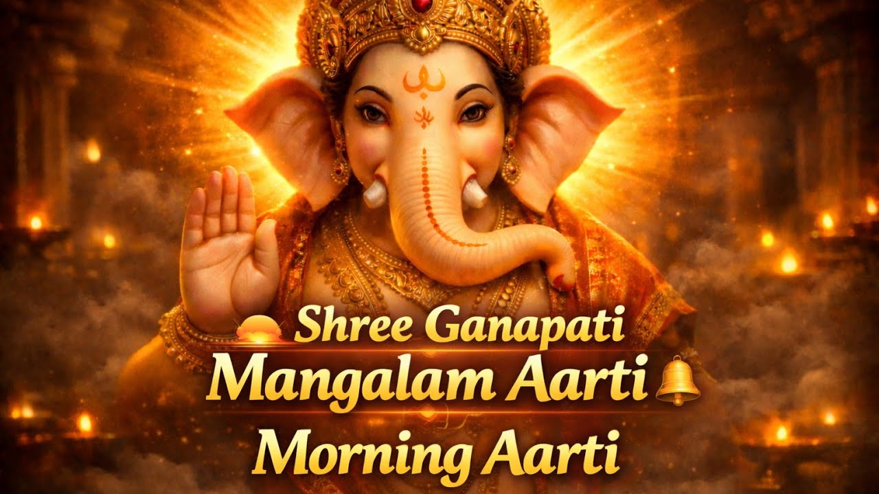 Morning Ganesh Aarti 🌞 | Suprabhat Ganpati Bhajan | Start Your Day With Blessings