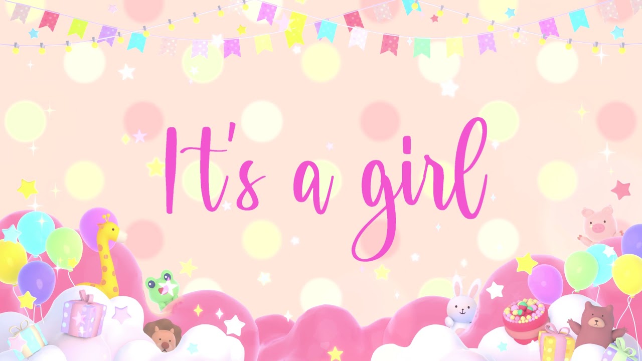 2 Hour Baby Shower It's A Girl Background Video with Music | 365Edits.com