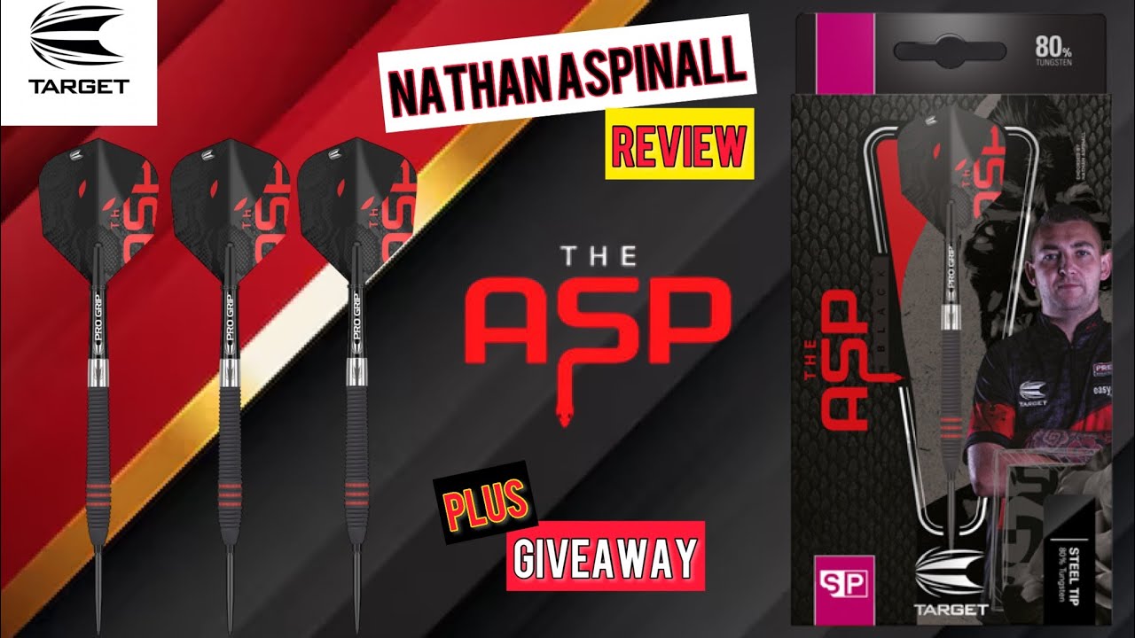 Target Darts Nathan Aspinall Black SP 80% Tungsten Steel Tip Darts