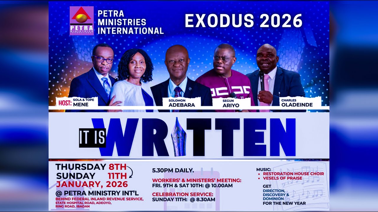 EXODUS 2026 | (DAY-2) ANNIVERSARY NIGHT | IT IS WRITTEN | PETRA MINISTRIES INTERNATIONAL