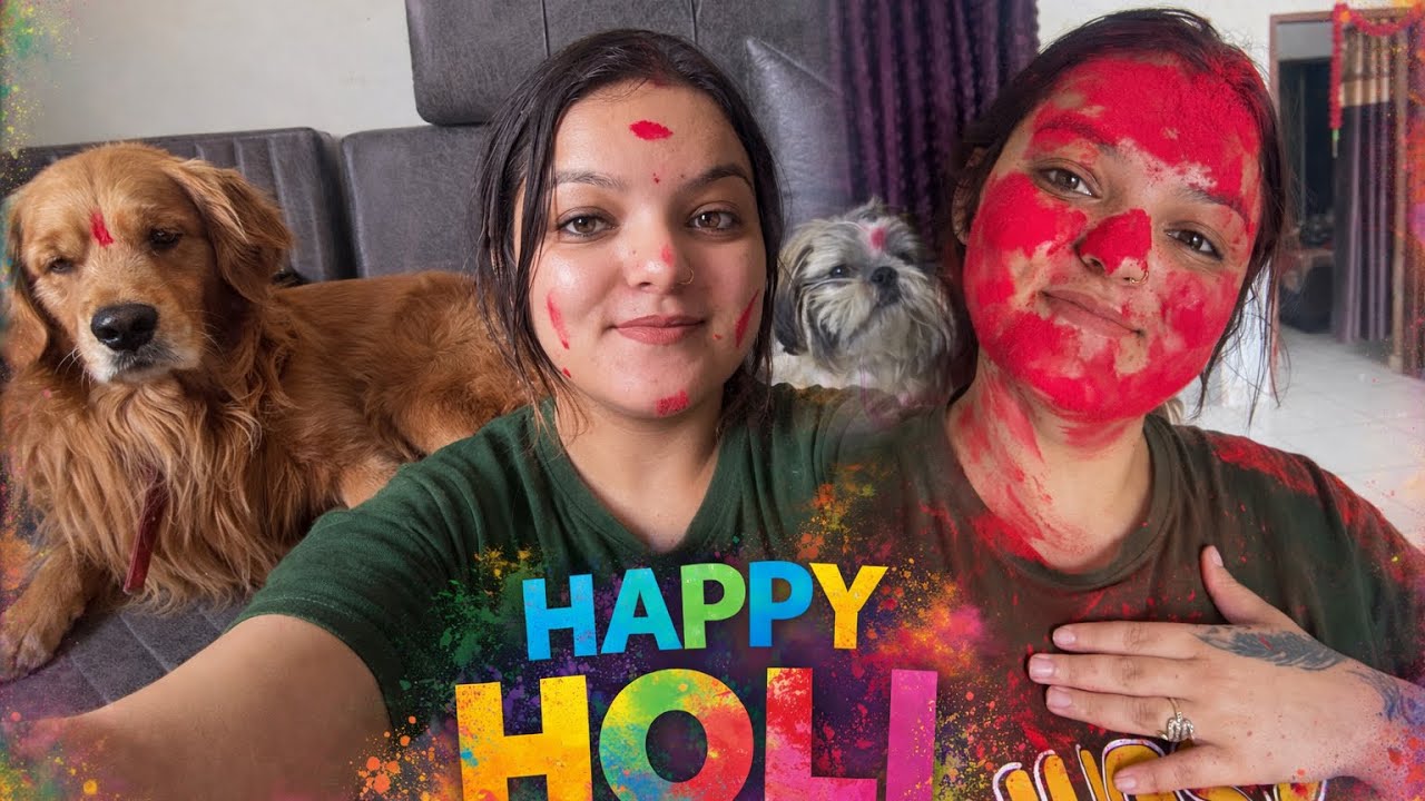 Holi celebration 🥰 #holi #holispecial #trending 