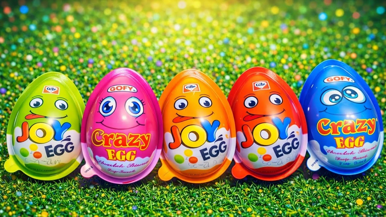 Colorful Joy & Crazy Eggs (Fun Surprise #asmr #kinderjoy #candyopening 