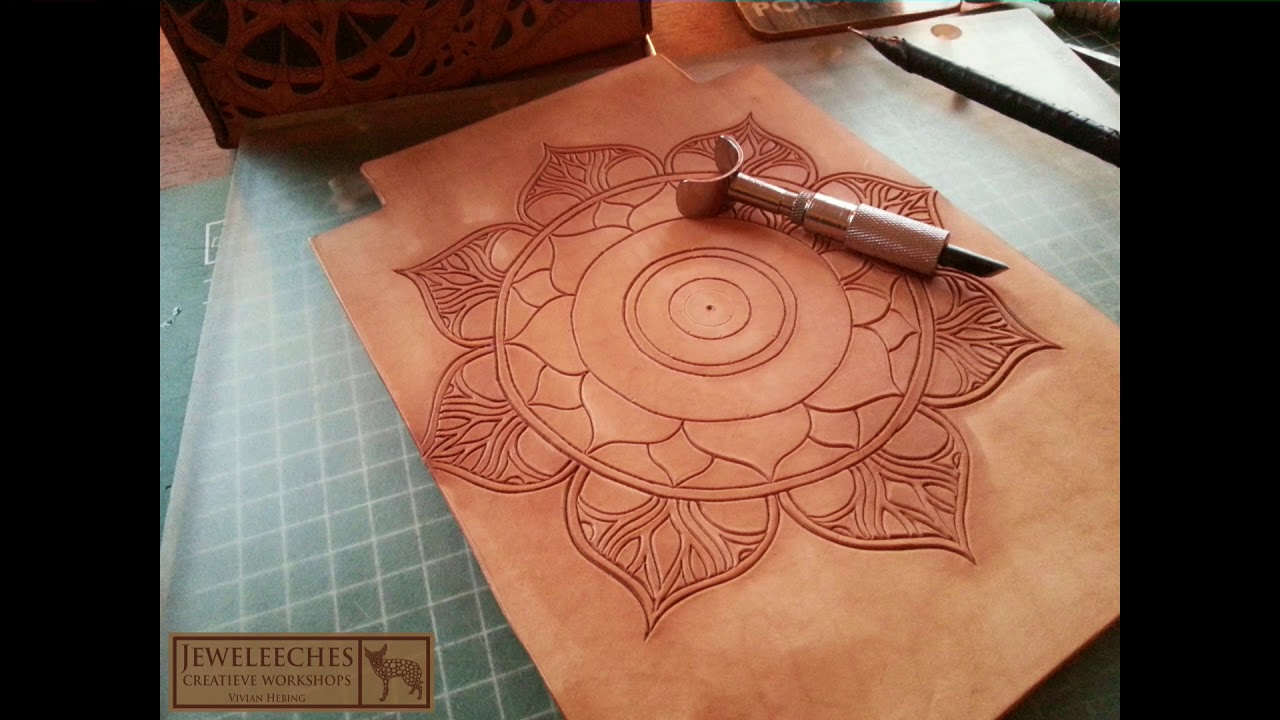 JEWELEECHES Vivian Hebing: carving a beautiful mandala in leather step by step