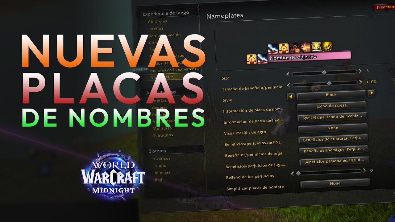 Las NUEVAS placas de nombre en MIDNIGHT - World of Warcraft