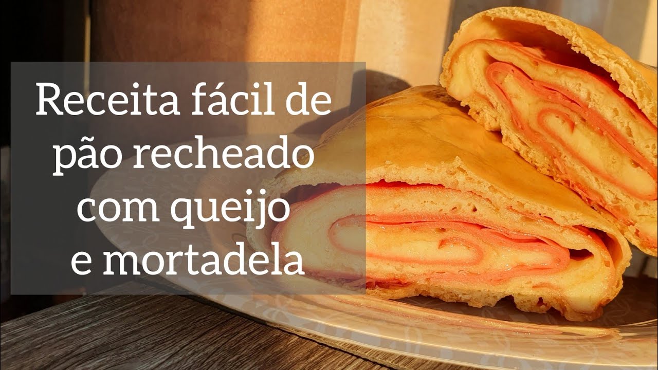 Pães recheados com queijo e mortadela! super fácil e fica uma delícia