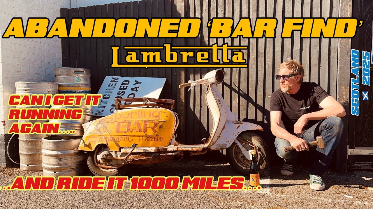 1965 Abandoned ’bar find’ Lambretta, will it run again? and ride 1000 miles to the Scottish euro…