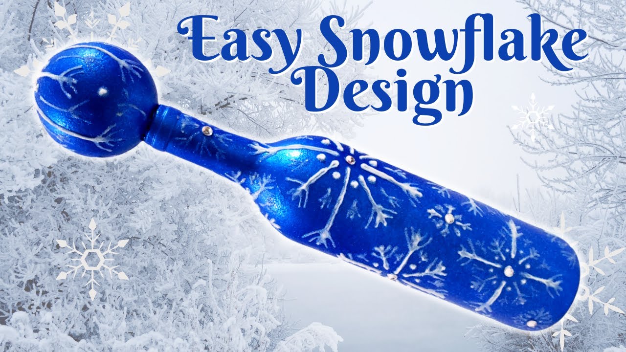DIY Winter Theme Wine Bottle Design | Easy Wine Bottle Crafts