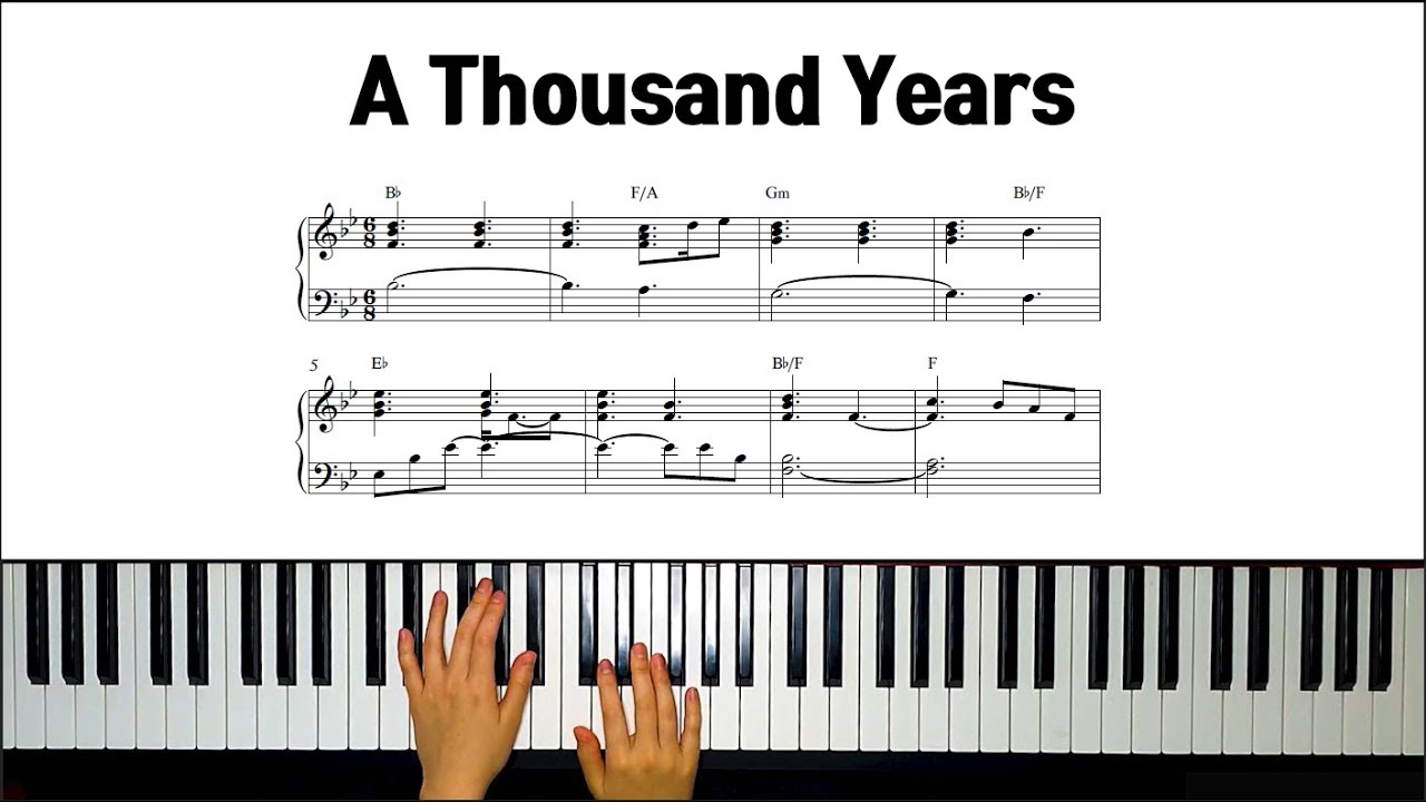 [Sheet Music] A Thousand Years | The Piano Guys Ver. (PNO part) | Piano Cover