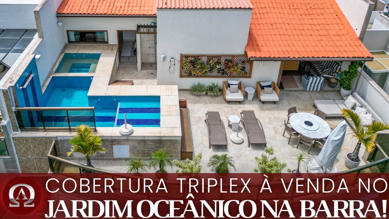 COBERTURA TRIPLEX à venda no JARDIM OCEÂNICO na BARRA DA TIJUCA no Rio de Janeiro / RJ!
