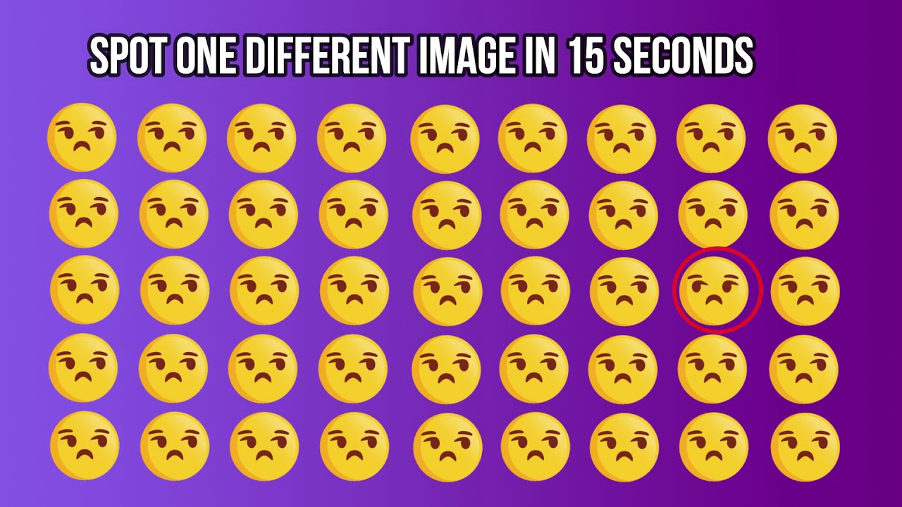Spot Odd One Out Emoji |  Spot The Odd Object One Out