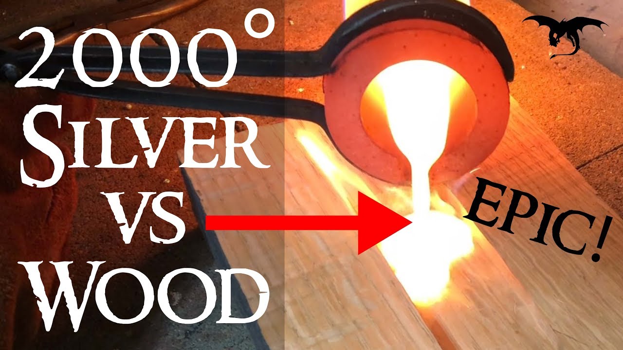 Silver Pouring 2000° Silver into a Wooden Mold! EPIC!