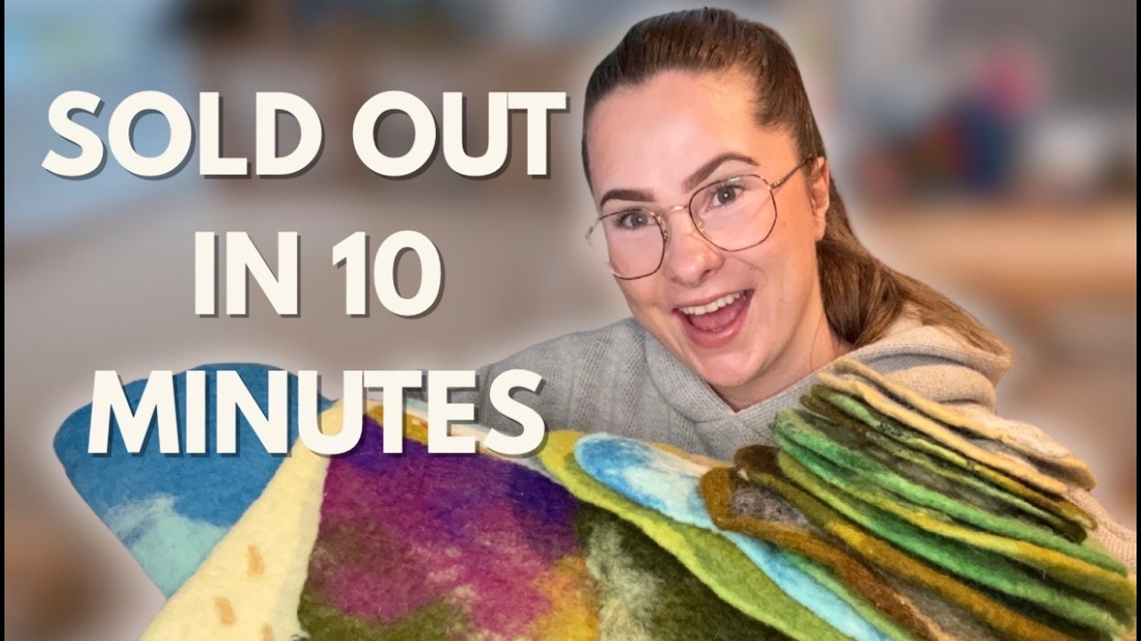 Launching my first handmade felt play mat collection | studio vlog