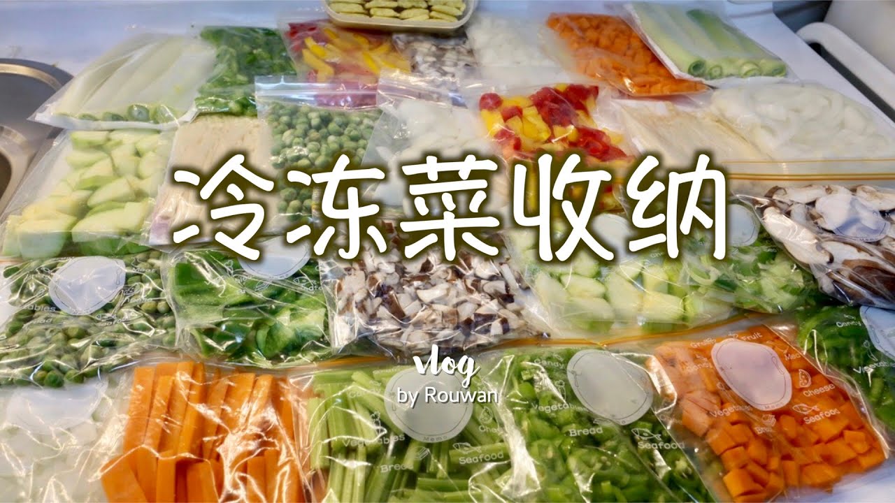 【生活窍门·冷冻菜】冰箱收纳分享！挨累一下午，快乐一星期的冷冻菜处理