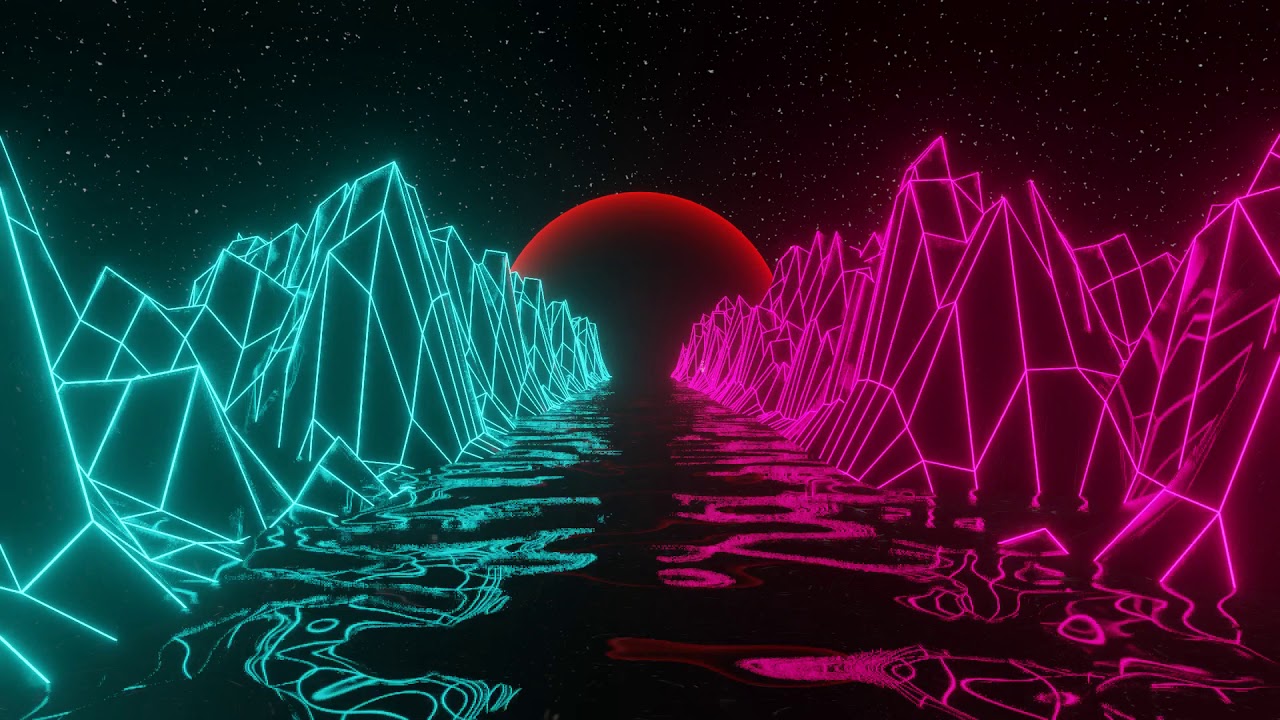Vj Loop 2020: MOVING NEON MOUNTAIN.