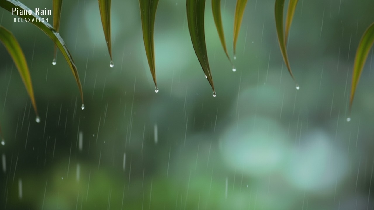 FALL ASLEEP FAST – Rain & Piano Sounds for Stress Relief and Anxiety Calm | Piano Rain