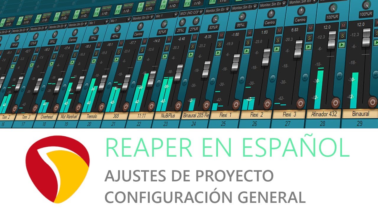 Ajustes de Proyecto y Configuración General / REAPER en ESPAÑOL - TUTORIAL ATemporal