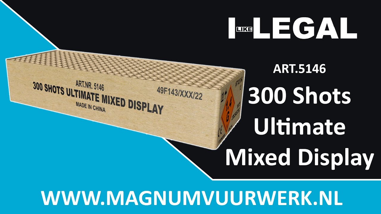 Art. 5146 300 Shots Ultimate Mixed Display I Like Legal Magnum Vuurwerk