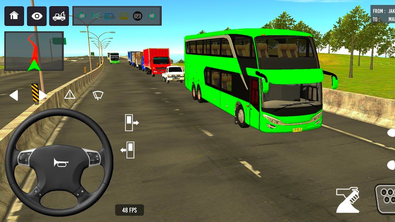 BUS SIMULATOR INDONESIA|| Bus🚌 Driving👮‍♂️ City euro Coach bus Simulator 🔥-Android Gameplay Bus 2024