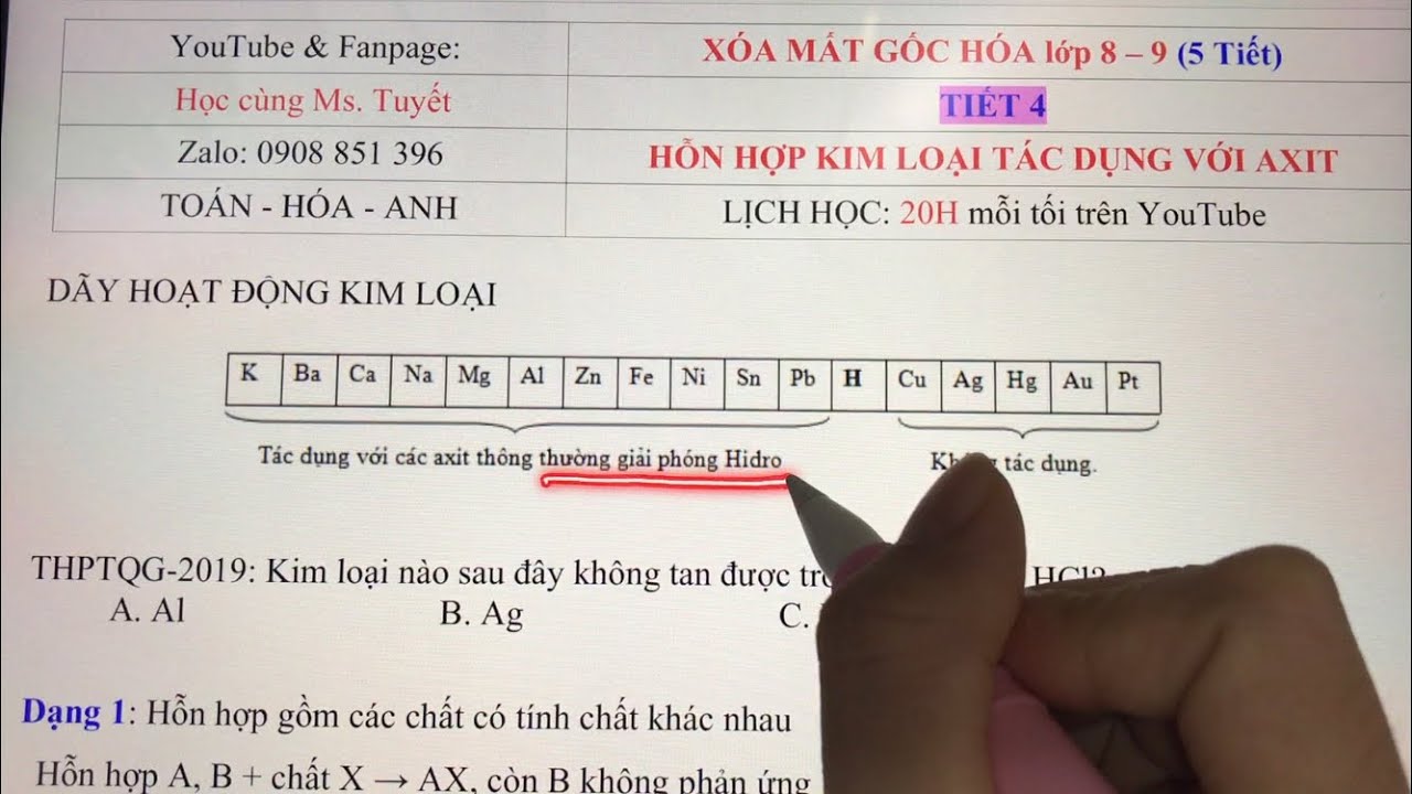 Tiết 4_XOÁ MẤT GỐC HOÁ || Toán hỗn hợp kim loại tác dụng với axit