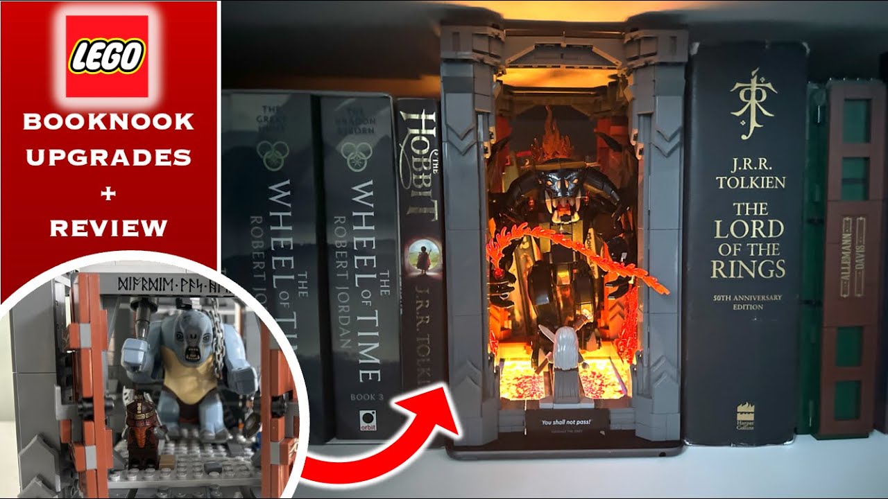 Upgrading the new LEGO BALROG booknook! - lights and alternate builds