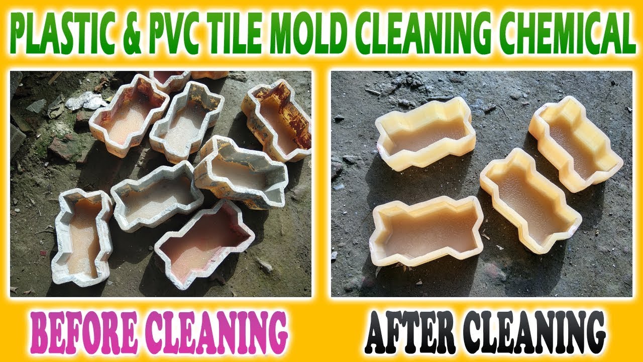 How to Clean Plastic paver mold | Interlocking tile Mold | dry concrete | cement remover chemical ?